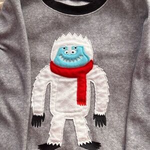 Winter PJs Carter's Gray Fleece with Black Trim